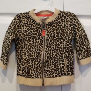 Zip-up terrycloth sweatshirt